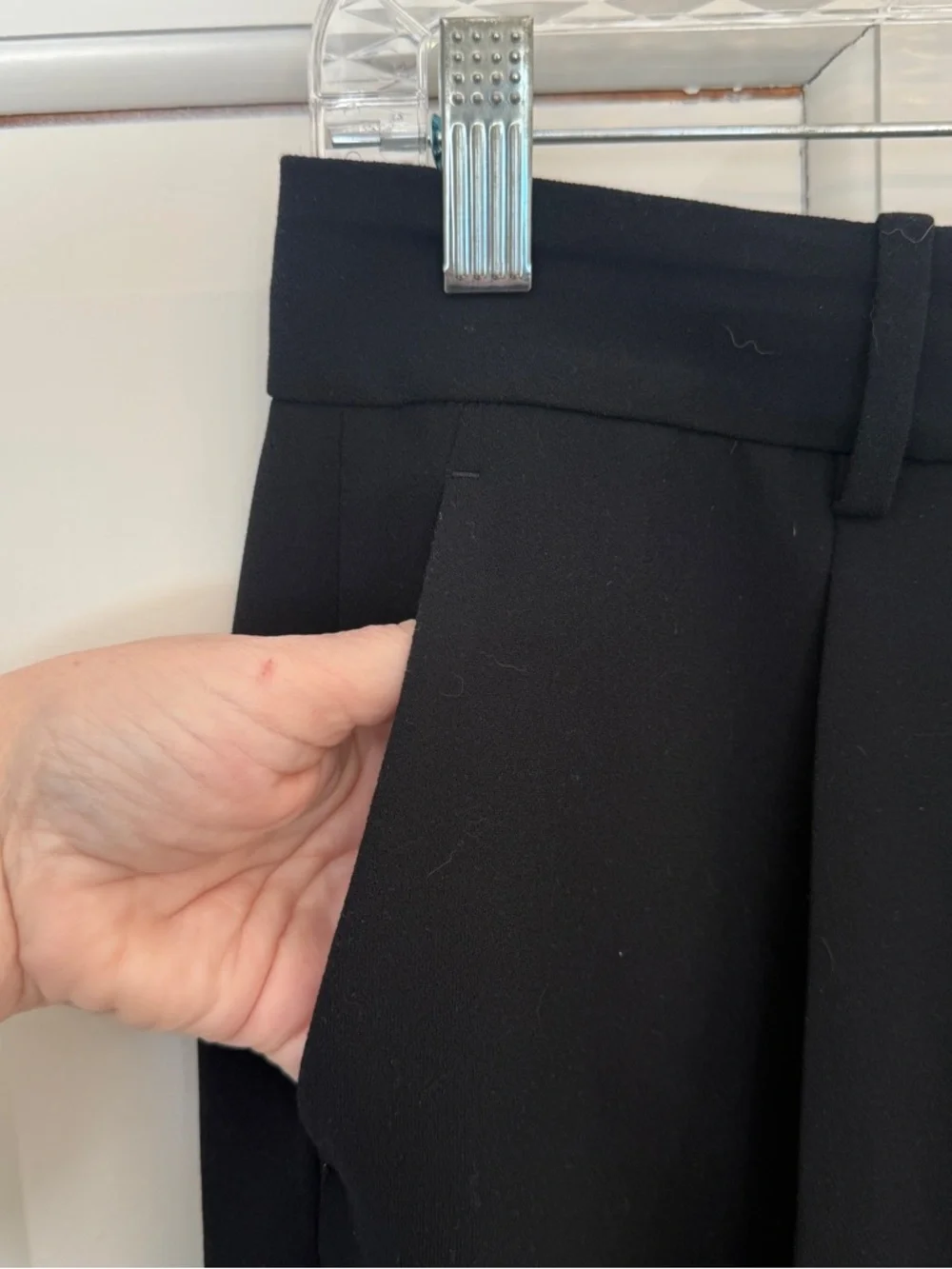 Theory Black Wide-Leg Pants - Picture 6 of 13